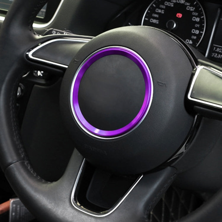 Steering wheel ring trim cover with purple accent outer ring