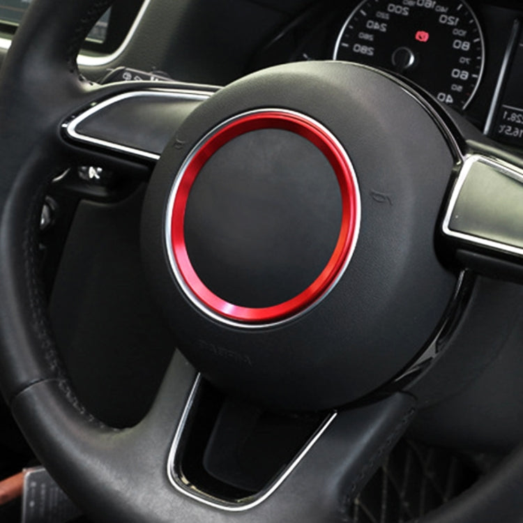 Steering wheel ring trim cover with red accent outer ring