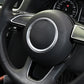 Steering wheel ring trim cover with silver accent outer ring