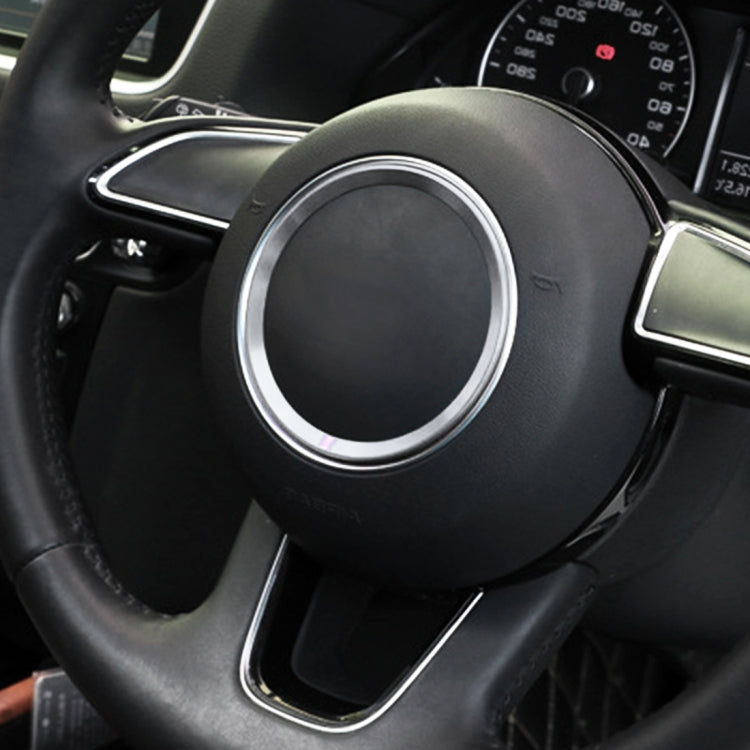 Steering wheel ring trim cover with silver accent outer ring