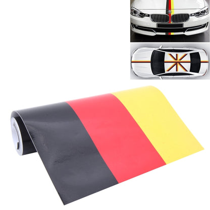 German flag car vinyl wrap sticker roll, black-red-yellow stripes on release backing