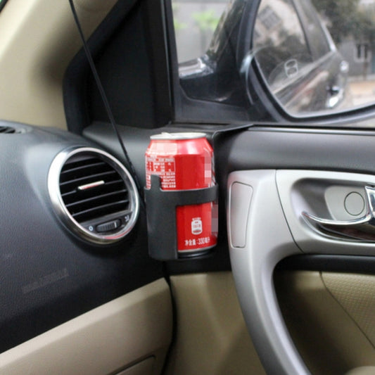 Car multifunction drink holder with red cup attached on dashboard side