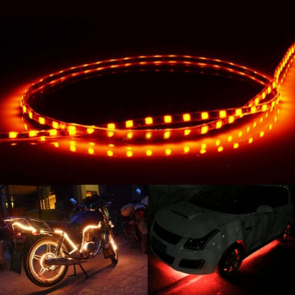 5 PCS Flow Style 45 LED 3528 SMD Waterproof Flexible Car Strip Light for Car Decoration, DC 12V, Length: 90cm, 90cm Yellow, 90cm Blue, 90cm Pink, 90cm Green, 90cm Ice blue, 90cm Red, 90cm White