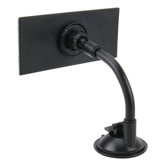 Black windshield blind spot mirror with suction cup and flexible mounting arm