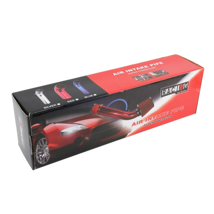 Air intake pipe kit retail box with red and blue silicone hose graphics