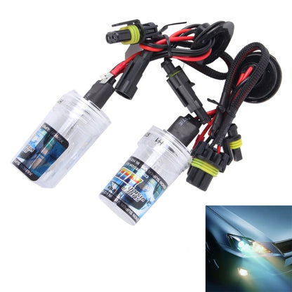 H1 HID xenon headlight bulbs with wiring harness and connectors, two-piece kit