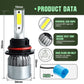 2pcs 9007 18W 1800LM 6000K Waterproof IP68 Car Auto LED Headlight with 2 COB LED Lamps, DC 9-36V, 9007