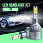 H3 LED headlight kit bulbs with COB lamp module and aluminum heat sink fins