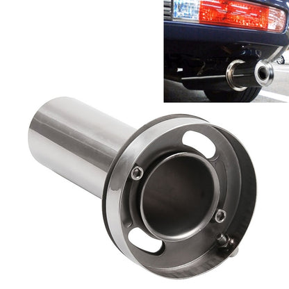4-inch stainless steel universal exhaust tip muffler with circular inlet and flange mount