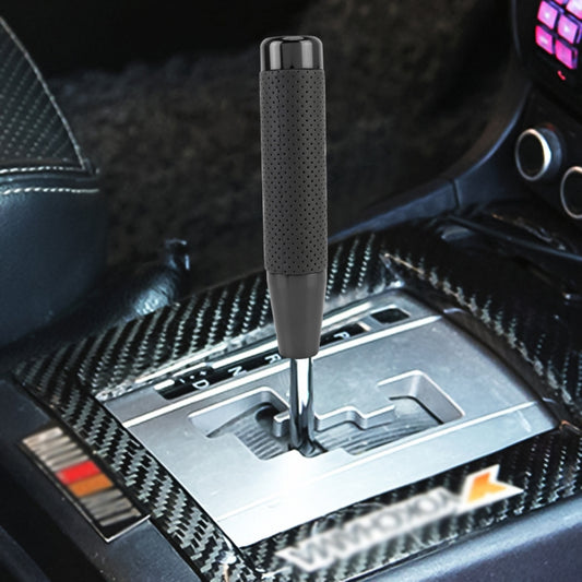 Metal Leather Long Column Car Shift Knob, Size: 18x3.3cm, Size: 18x3.3cm (Black), Size: 18x3.3cm (Blue), Size: 18x3.3cm (Red), Size: 18x3.3cm (Silver)