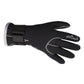 DIVE&SAIL black neoprene diving gloves, side view with wrist buckle strap and logo