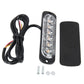 Amber LED strobe light kit with wiring harness, mounting screws, and adhesive pad