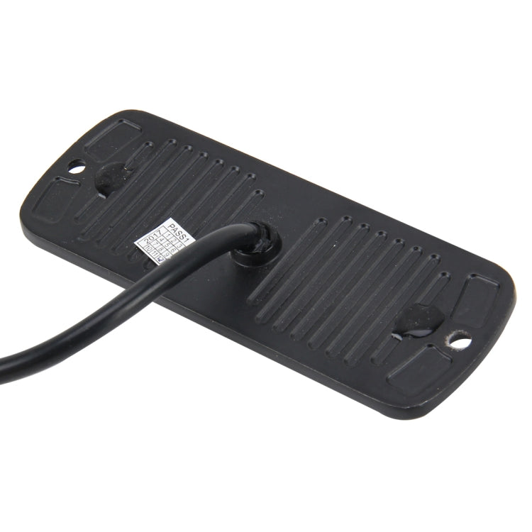 LED strobe light rear housing with mount holes and connected power cable