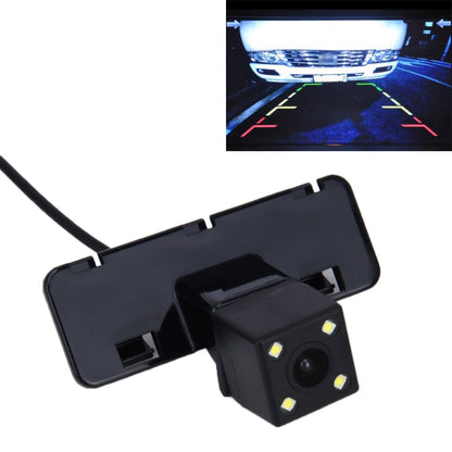 Waterproof car rear view backup camera with mounting bracket and 4 LED lights