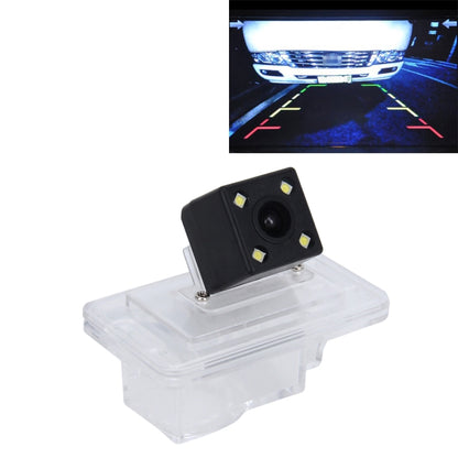 Waterproof rear view backup camera with black square housing and mounting base