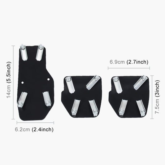 CS-321 3 in 1 Non-Slip Manual Car Truck Pedals Foot Brake Pad Cover Set