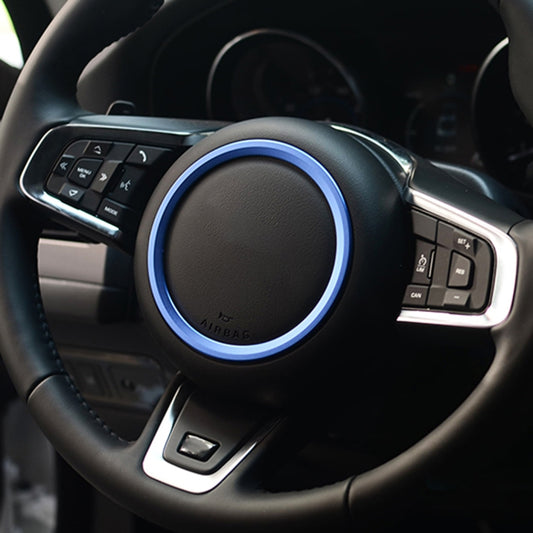 Blue steering wheel ring cover trim for center control area