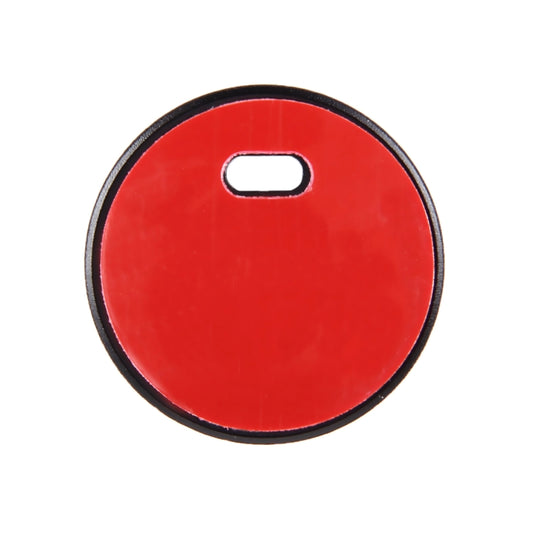 Red round engine start stop button cover with oval hole and “START STOP ENGINE”