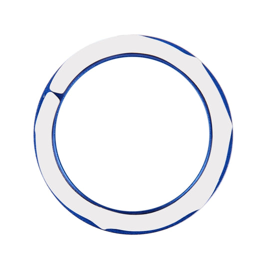 Car engine start button ring trim, blue circular ring trim with thin outer edge