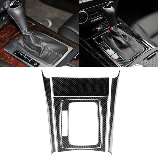 Carbon fiber gear position panel trim stickers, left-drive set (5 pieces)