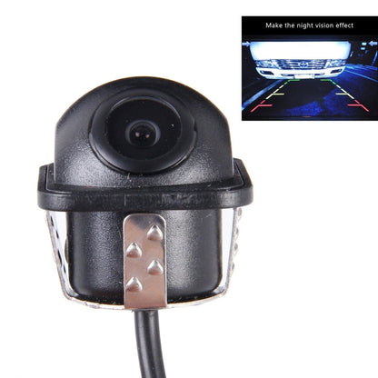 Waterproof rear view backup camera with round lens and black protective housing