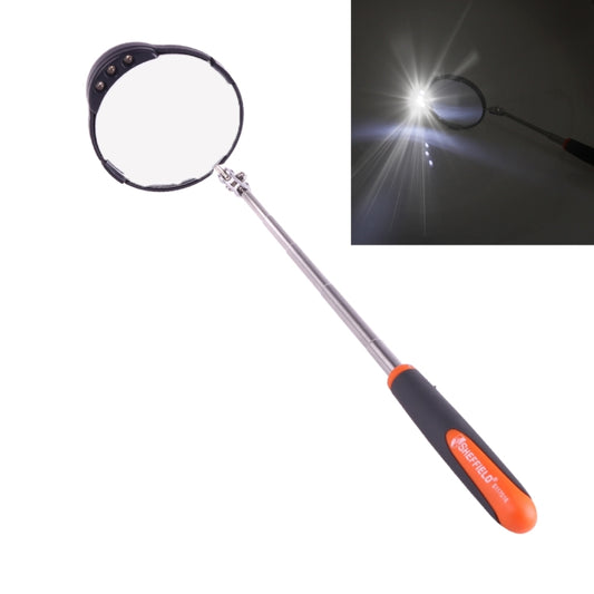 Retractable Vehicle Car Chassis Inspection Mirror with 3 PCS 5mm LED Lights, Mirror Diameter: 82mm, Max Expanding Length: 760mm, Diameter: 82mm, Max Expanding Length: 760mm