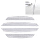 Car door anti-collision strip guards set in clear/white, 4 pieces with textured pattern