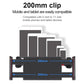 Black car seatback tablet holder, 200mm adjustable clip width