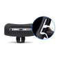 Black car seatback phone holder cradle with side opening for charging ports