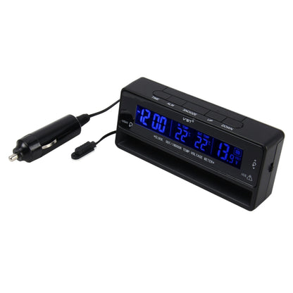 Digital Car Thermometer Voltage Meter Luminous Clock Tester Detector Multi-function Car Digital Clock with Thermometer and Automotive Voltmeter, Thermometer Voltage Meter