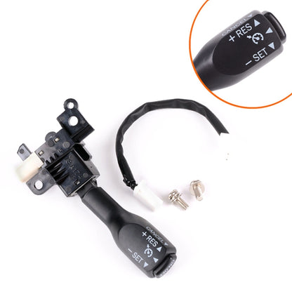 Black cruise control switch with wiring connector and mounting bracket