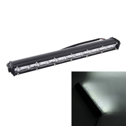 Black LED flood light bar with 12 bright LEDs and adjustable mounting ends