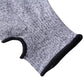 Close-up of grey sleeve edge with black elastic cuff for arm protection.