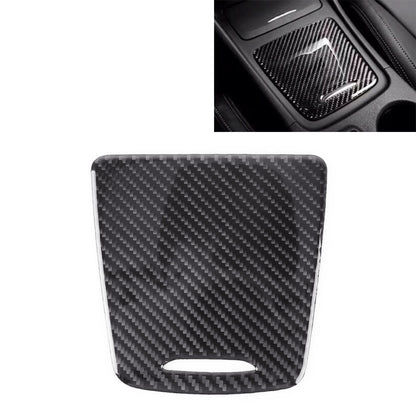 Carbon fiber storage box panel decal, black weave with oval handle cutout