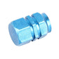 4PCS SA Metal Plated Hexagon Shape Universal Tire Valve Stem Cap, Hexagon Shape