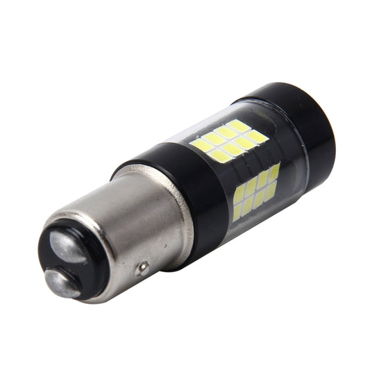 1157 white LED bulb with metal pins and black cylindrical lens housing