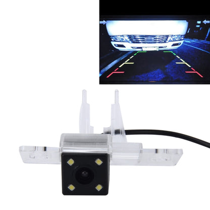 Car rear view backup camera with clear mount bracket and four LED light bulbs