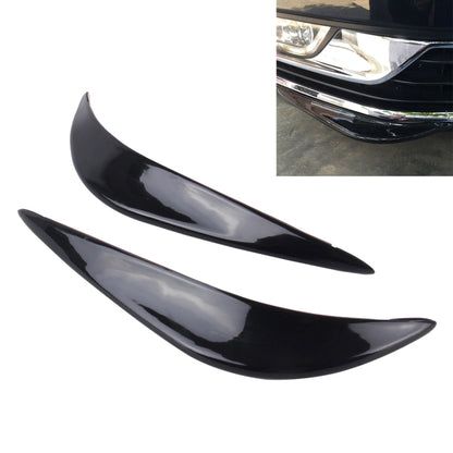 Black glossy car bumper guard strips, curved 2-pack