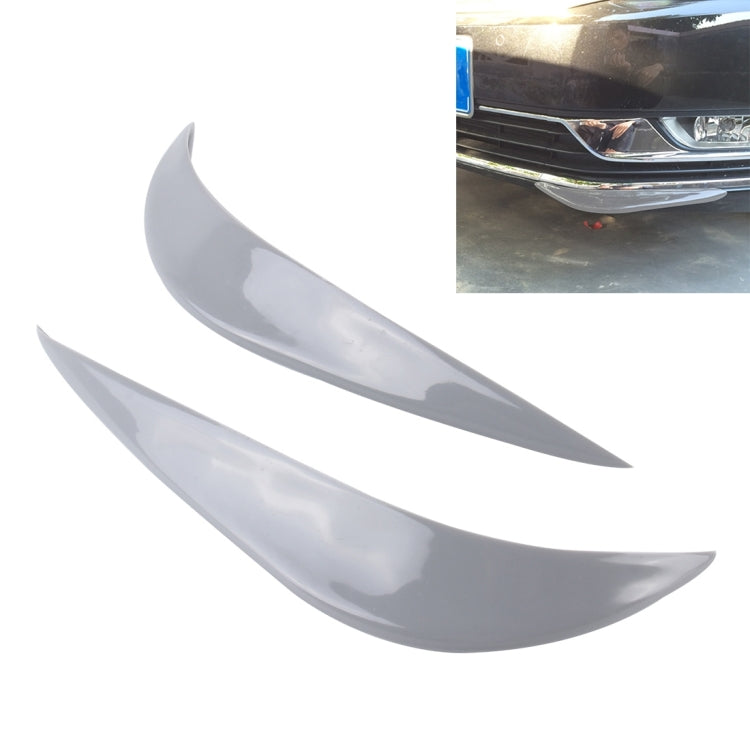 Gray curved car bumper guard strips, glossy 2-pack