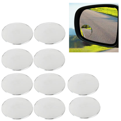 Set of 10 round wide-angle blind spot mirrors, 5.5 cm, white backing