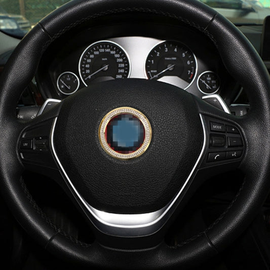 Car Aluminum Steering Wheel Decoration Ring with Diamonds For BMW, For BMW with Diamonds