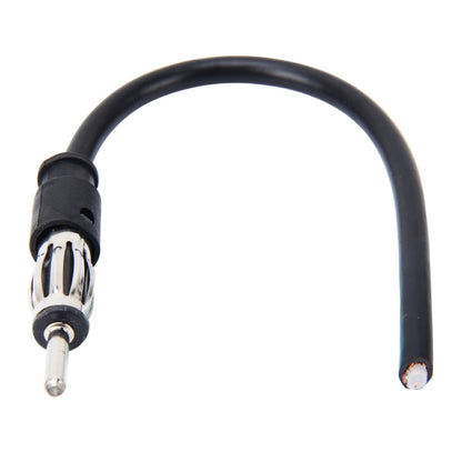 Black aerial adapter cable with metal coax plug connector