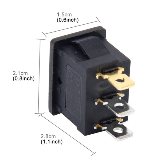 10 PCS Car Auto Universal DIY 3 Pin Boat Cap OFF- ON Push Button, 3 Pin Boat Cap