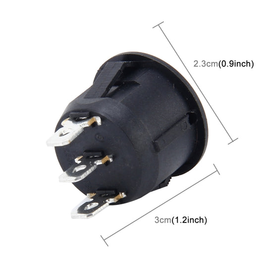10 PCS Car Auto Universal DIY 3 Pin Round Cap OFF- ON Push Button, 3 Pin