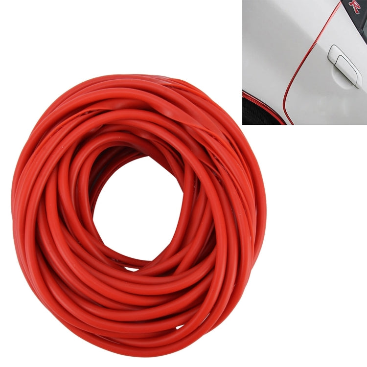 Red PVC decorative strip roll, 5m flexible door/window seal trim