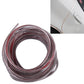 Gray transparent PVC decorative strip roll with red accents, 5m