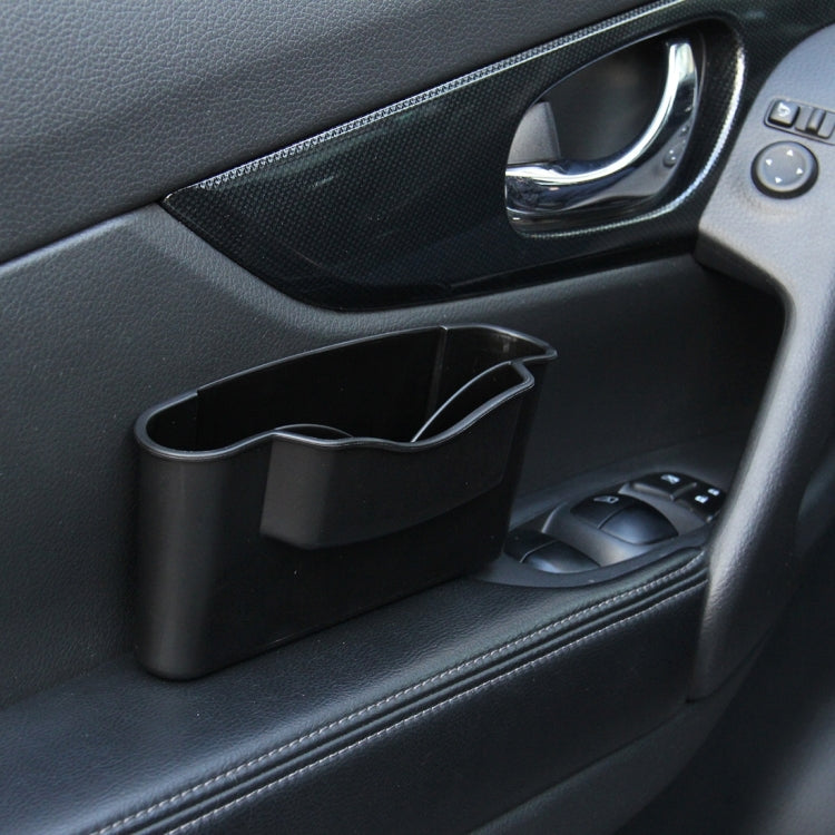 Car door console organizer storage box with black multi-slot insert