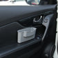 Car door organizer storage box with light grey bin and side divider
