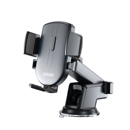 JOYROOM car phone holder, dark gray mount with dual side clamps and circular base