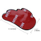Red angel wing hand door guard sticker with printed “WOW” text; approx 6 x 4.5 cm